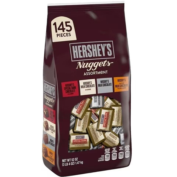 1,47 кг Шоколад Американский Hershey золотой и серебряный кирпичный ...