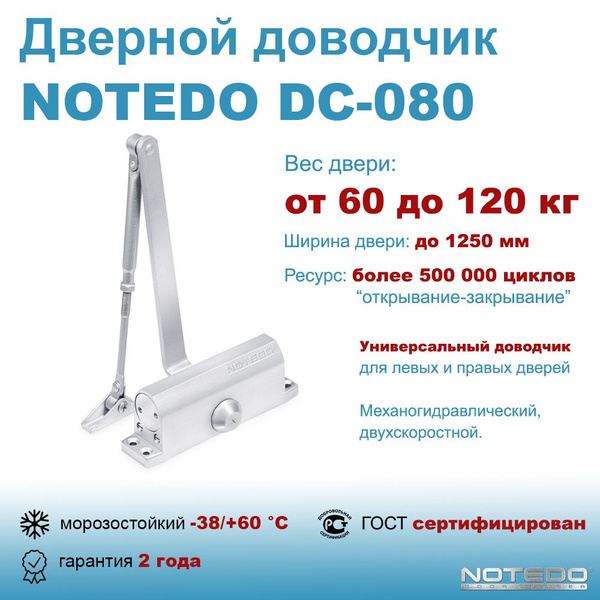 Доводчик дверной NOTEDO купить по низкой цене в интернет-магазине OZON ...