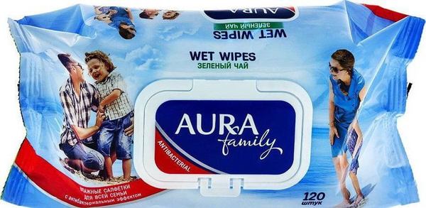 Aura Влажные салфетки 120 шт - купить с доставкой по выгодным ценам в ...