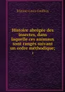 Histoire abregee des insectes, dans laquelle ces animaux sont ranges suivant un ordre methodique;. 1 - Etienne-Louis Geoffroy