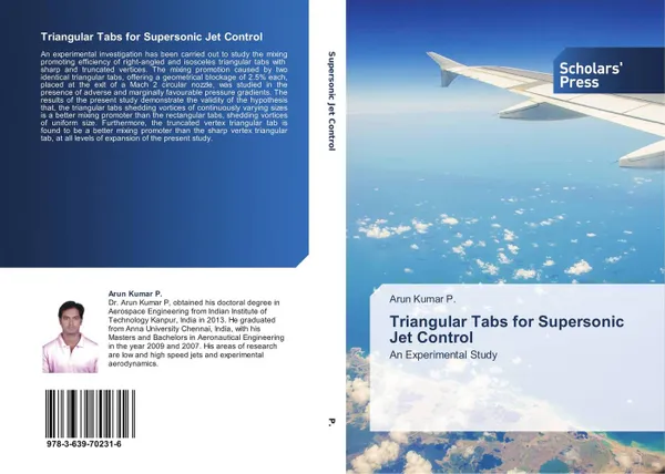 Обложка книги Triangular Tabs for Supersonic Jet Control, Arun Kumar P.