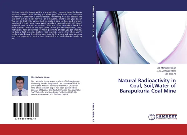 Обложка книги Natural Radioactivity in Coal, Soil,Water of Barapukuria Coal Mine, Md. Mehade Hasan,S. M. Azharul Islam and Md. Idris Ali