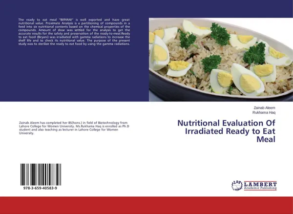 Обложка книги Nutritional Evaluation Of Irradiated Ready to Eat Meal, Zainab Aleem and Rukhama Haq