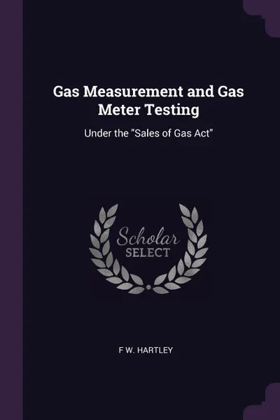 Обложка книги Gas Measurement and Gas Meter Testing. Under the 