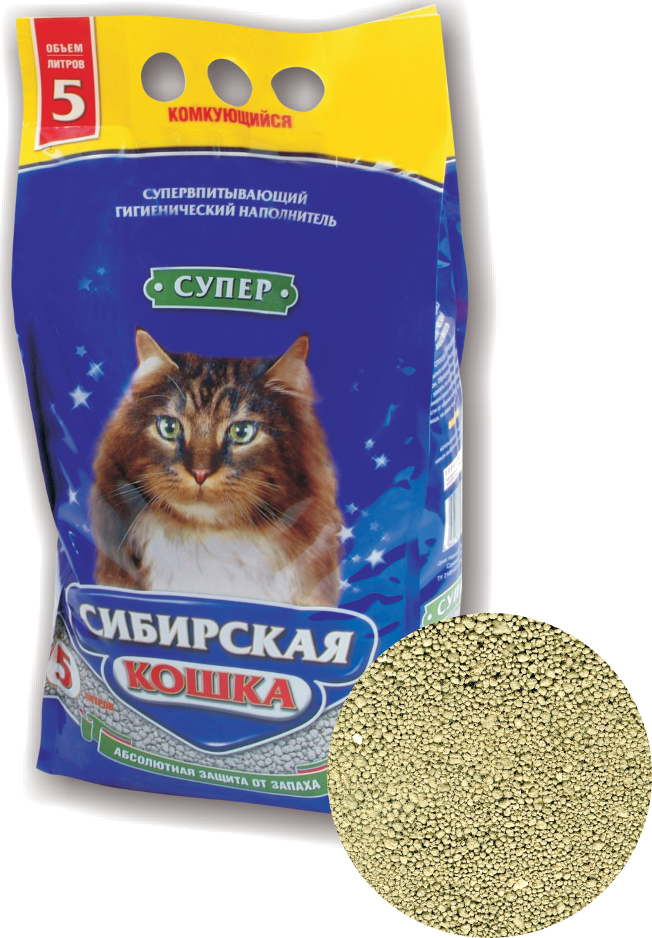 Сибирская Кошка Наполнитель Супер 5л комкующийся — купить в интернет ...