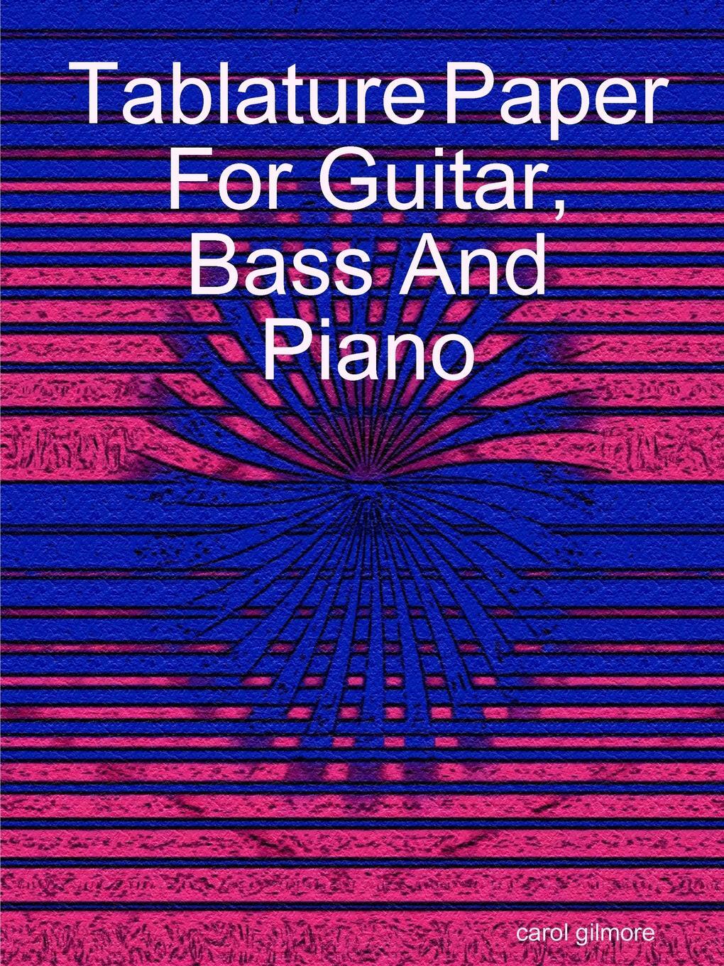 фото Tablature Paper For Guitar Bass And Piano