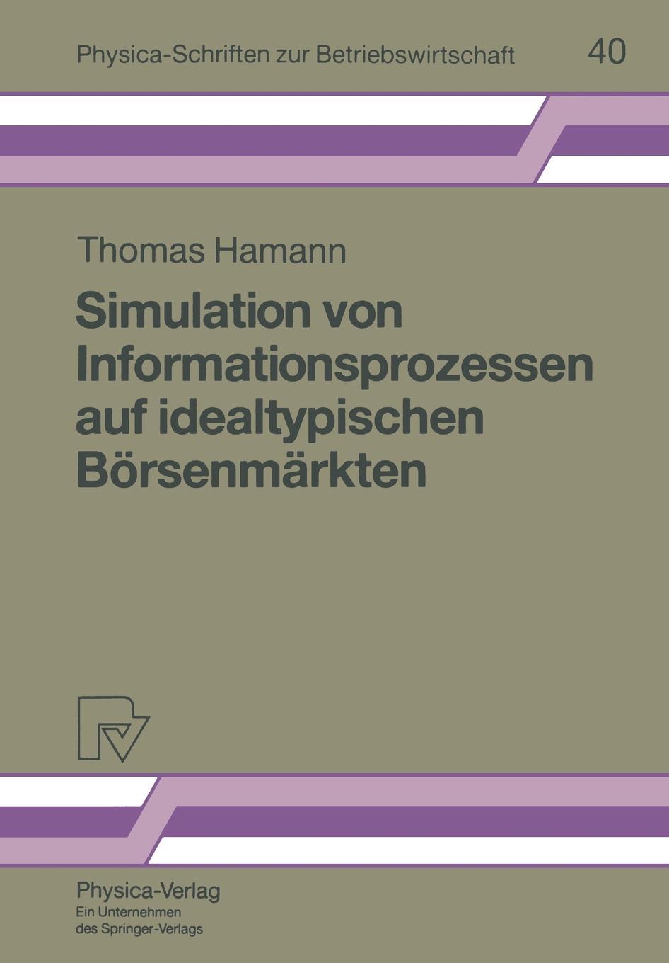 фото Simulation Von Informationsprozessen Auf Idealtypischen Borsenmarkten