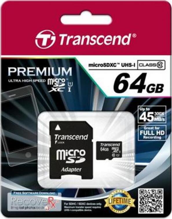 фото Карта памяти MicroSDXC 64Gb Transcend класс 10 UHS-1 Нет бренда