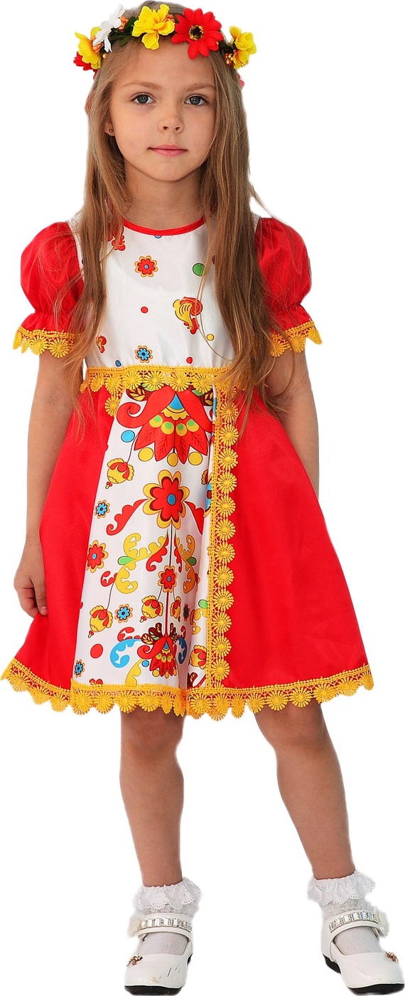 фото Карнавальный костюм Лето ободок, платье размер 128-64 Пуговка