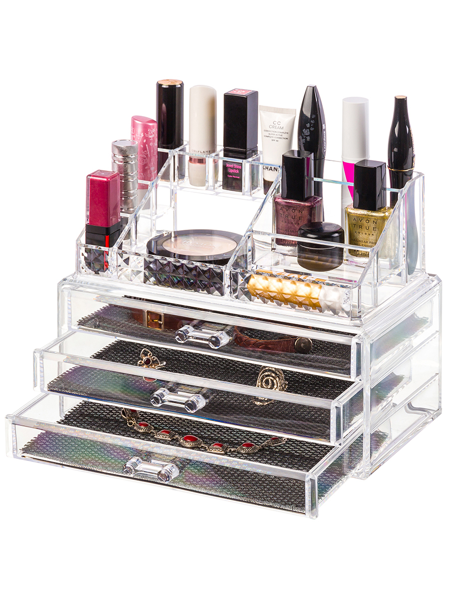 14 cosmetics. Органайзер для косметики Cosmetic Organizer TDK-005 (прозрачный).