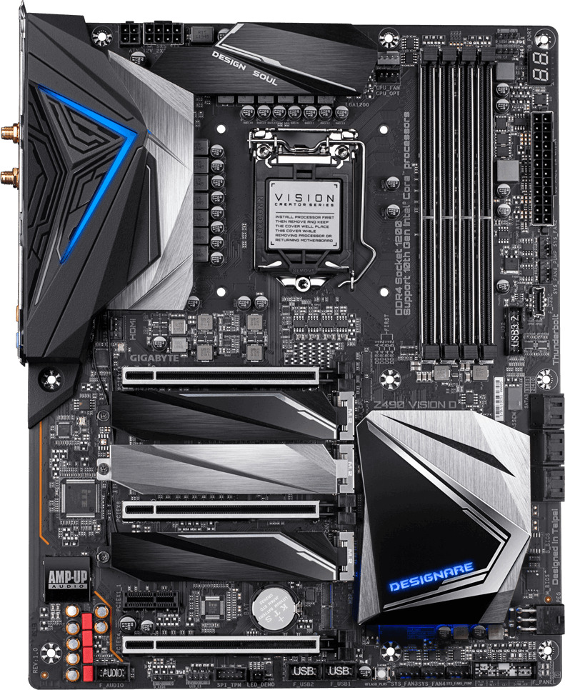 Купить материнскую плату Gigabyte Z490 VISION D по низкой цене: отзывы ...