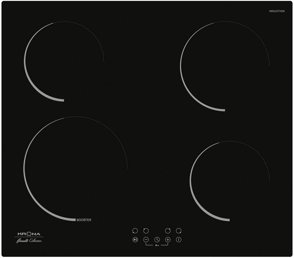 KRONA Индукционная варочная панель STORNO 60 BL, черный