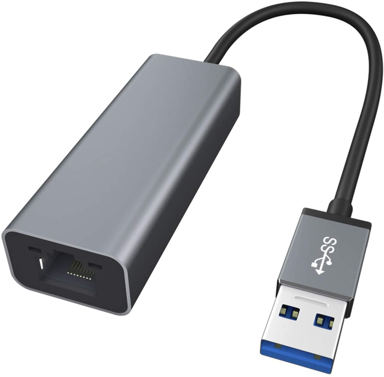 АдаптерпереходникUSB3.0-GigabitEthernetRJ45LAN,чипAX88179длясовместимостисТВприставками,KS-is