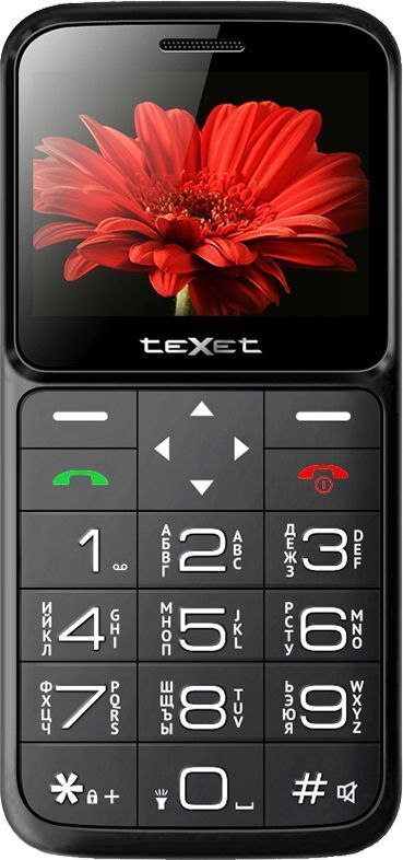 мобильный телефон texet tmb226, красный, черный