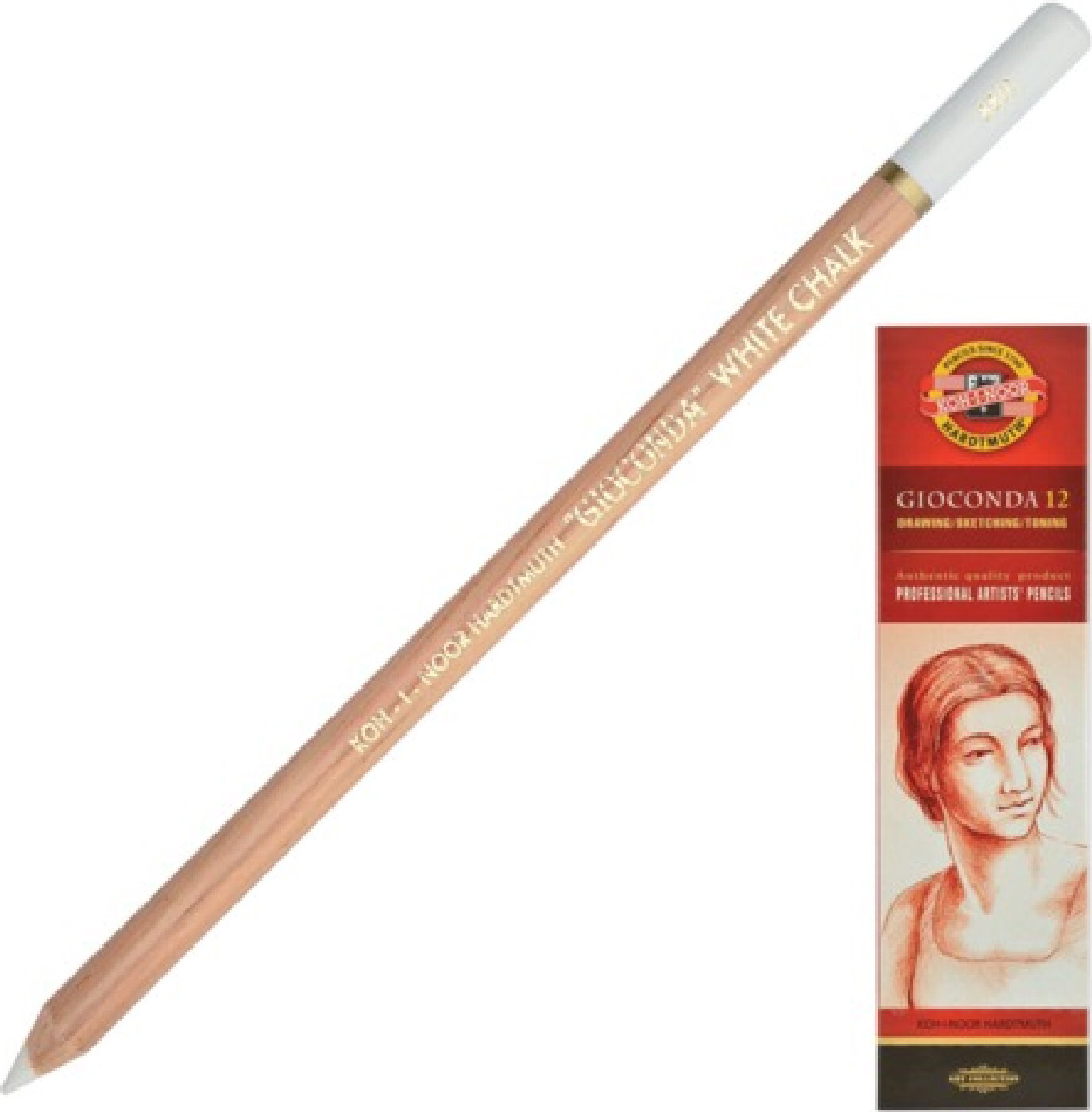 Карандаш меловой KOH-I-NOOR, 1 шт., "Gioconda", белый, 8801001001KS