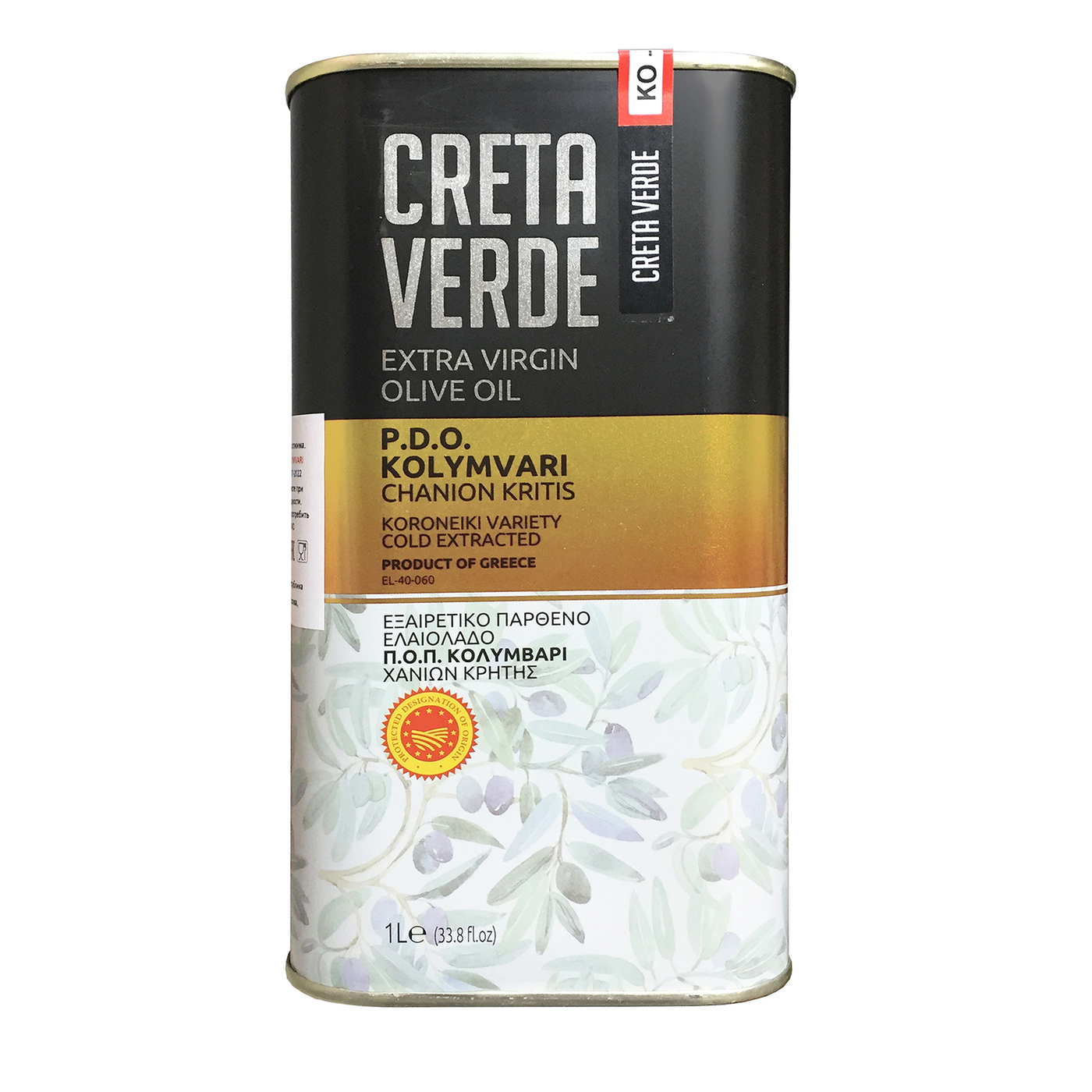 Creta Verde оливковое масло Extra Virgin P.D.O. Kolymvari с о.Крит, 1л ...
