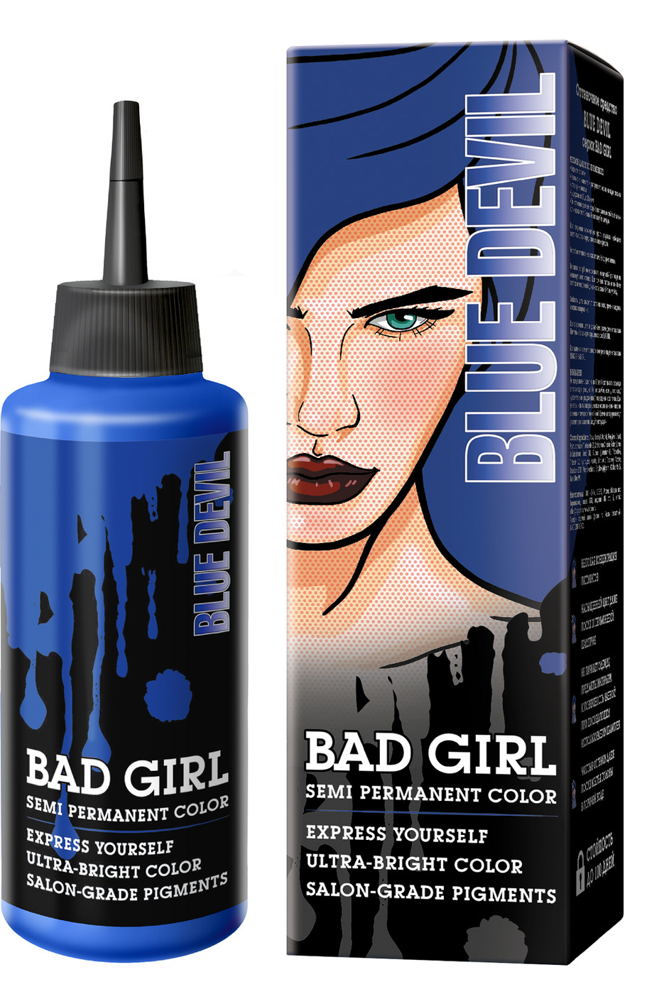 BAD GIRL (Бэд Гёрл) Оттеночный бальзам - пигмент прямого действия BLUE ...