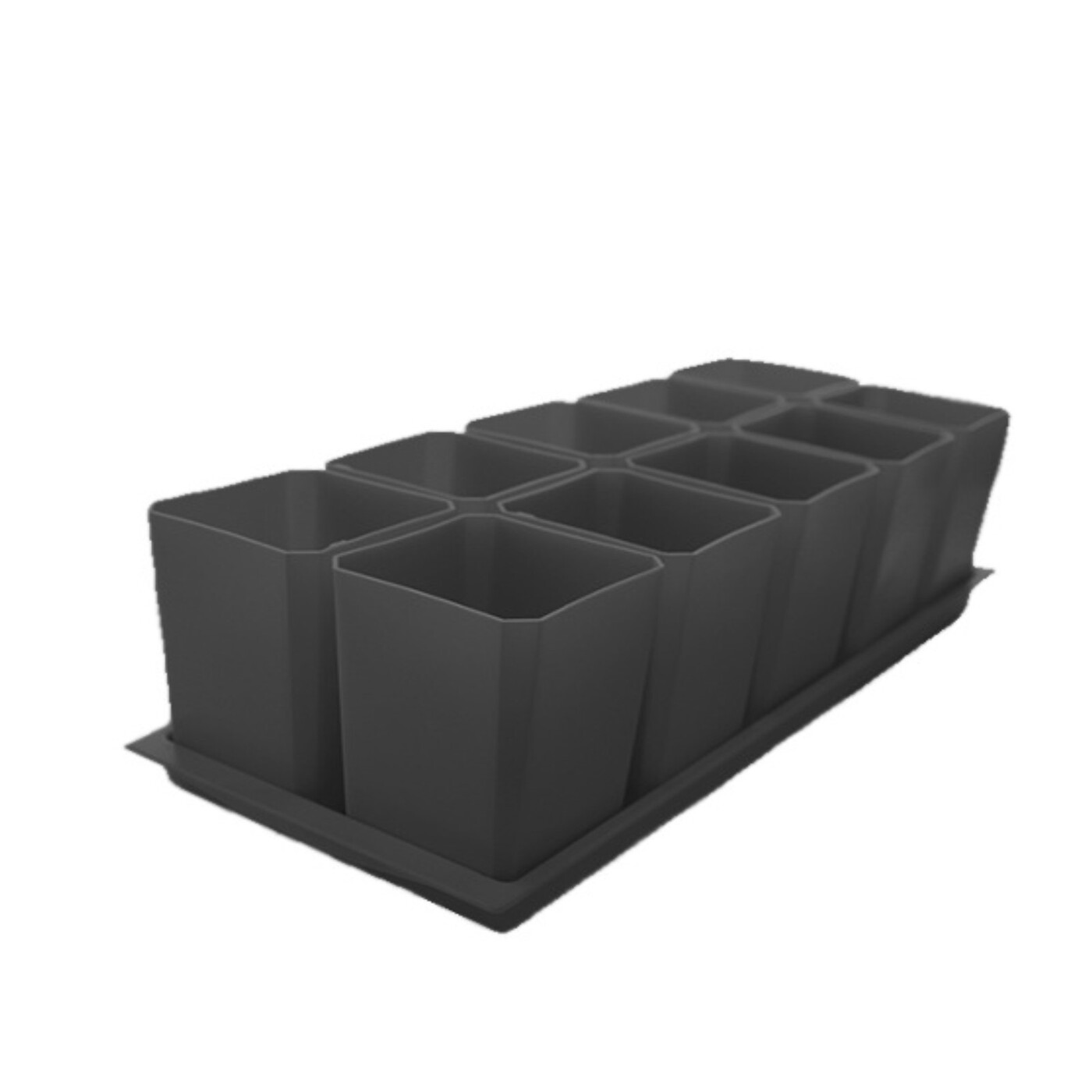 Горшочки для рассады с поддоном. Набор для рассады 15 горшков с поддоном 410х235х90. Набор горшков для рассады (10шт. = 1 комплект) (1/20). Горшочки для рассады с поддоном.