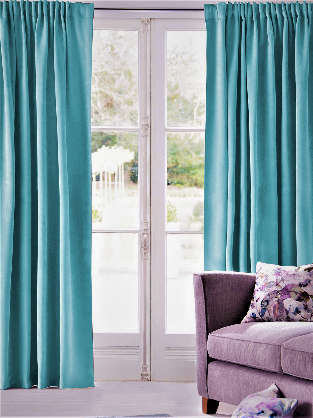 tiffany blue curtains