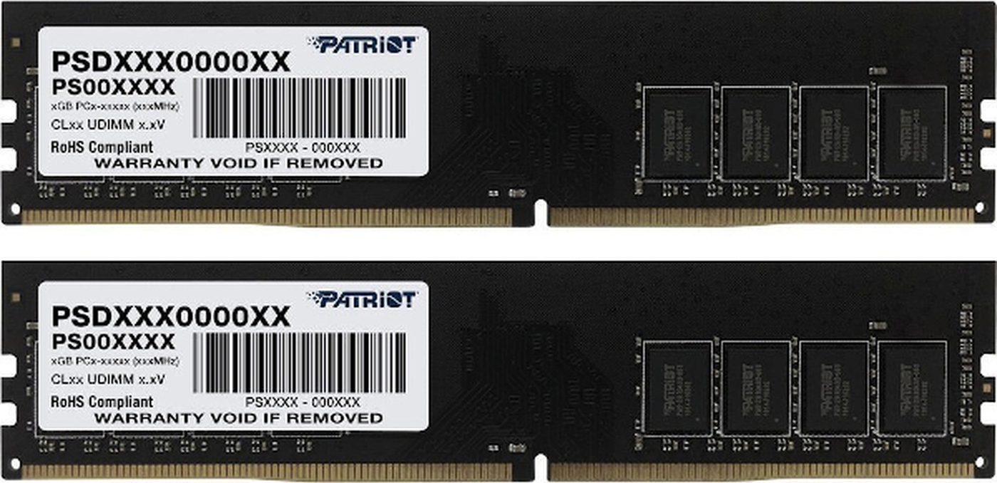 PatriotMemoryОперативнаяпамятьSignatureDDR43200МГц_150565озон2x16ГБ(PSD432G3200K)