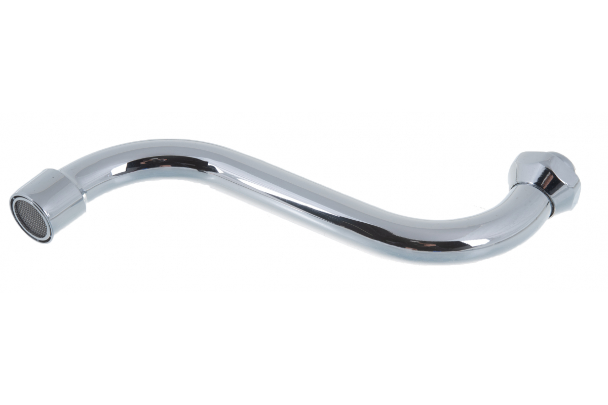 Излив для смесителя круглый S-образный с аэратором 15см Melodia Della ...