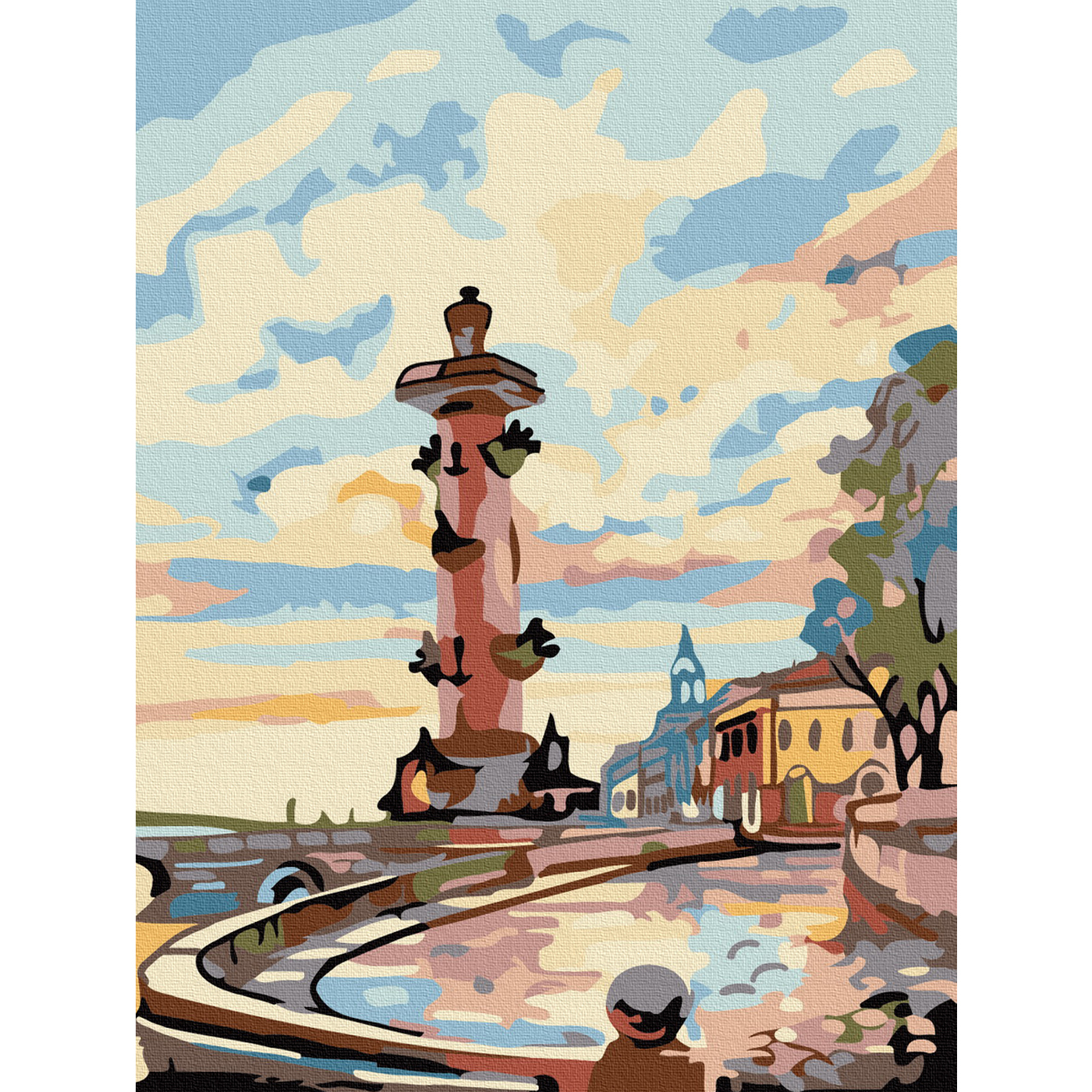 Ростральные колонны Санкт-Петербург живопись