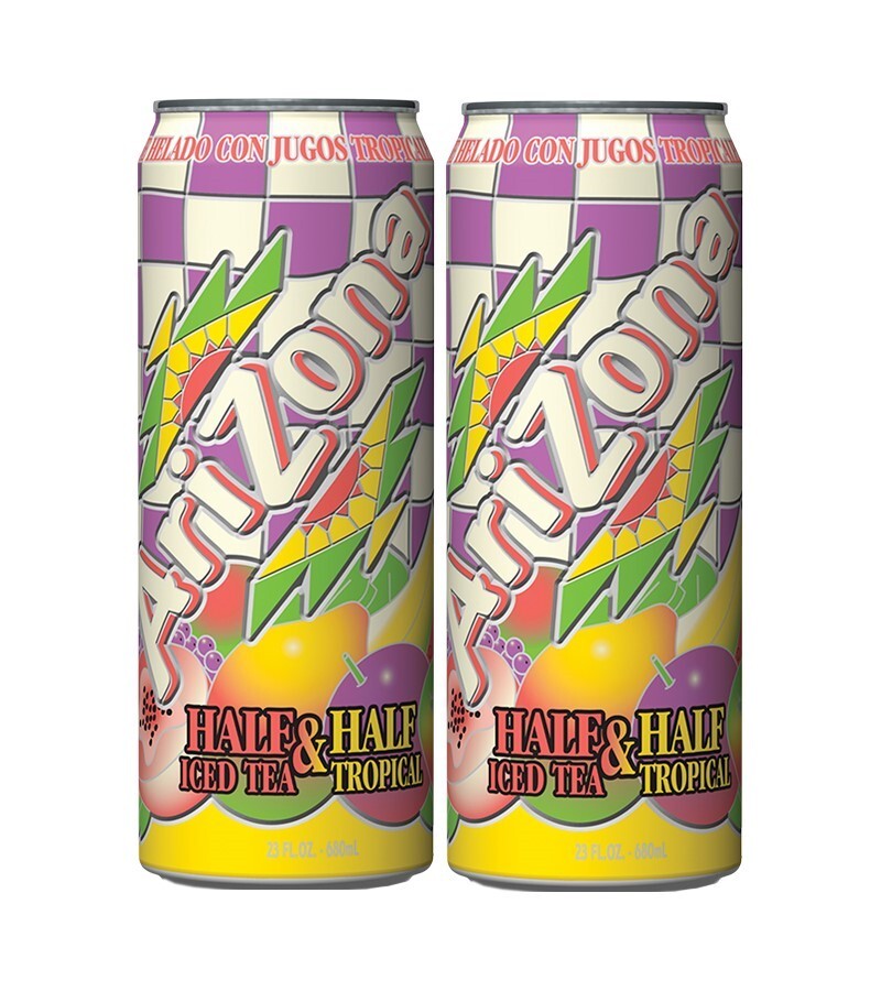 Холодный чай AriZona Half Iced Tea and Half Tropical с экзотическим