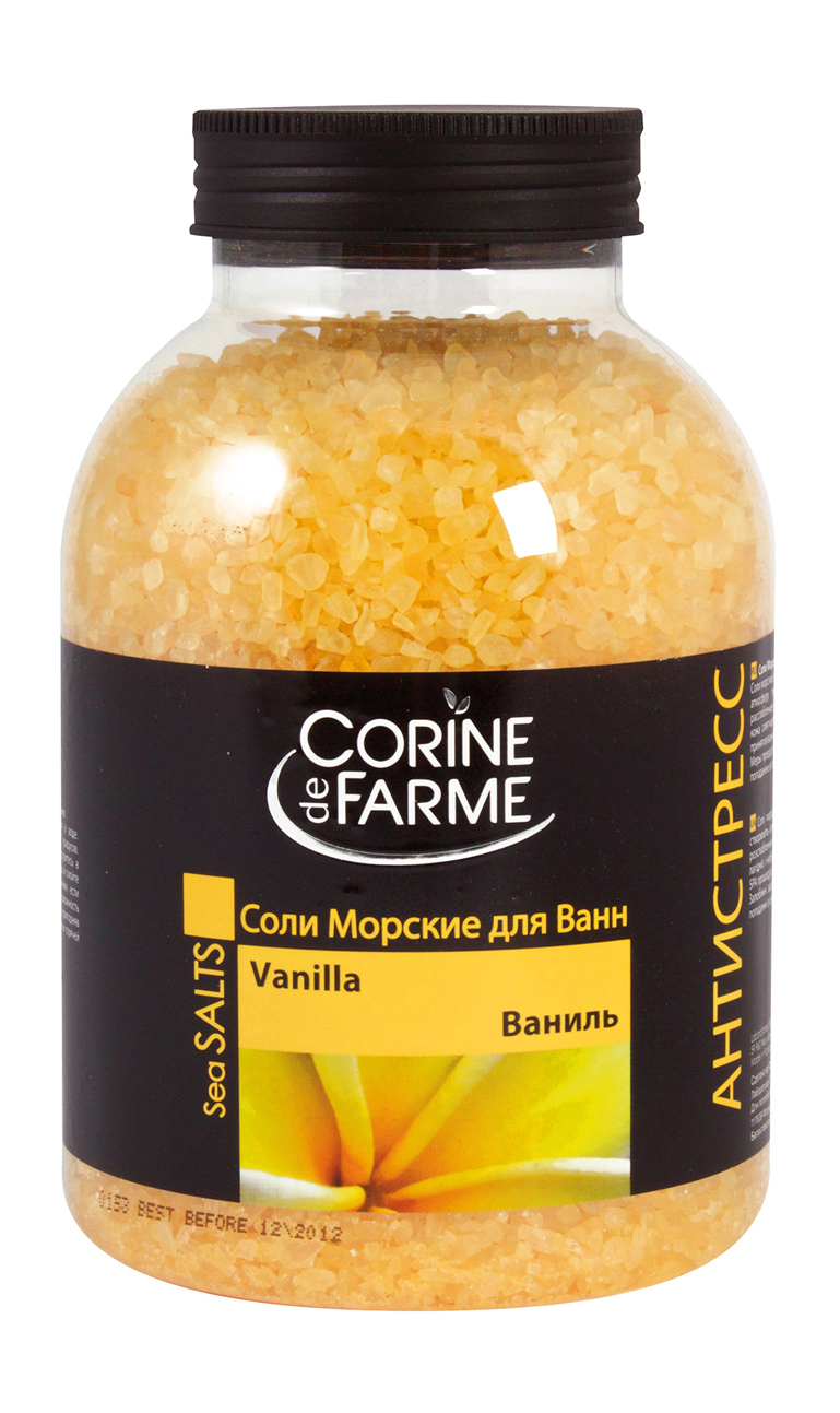 Морская соль для ванны с ароматом ванили Corine de Farme Sea Salts Vanilla 1300g