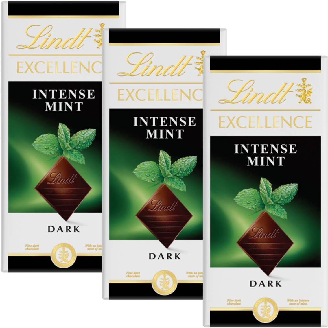 Шоколад LINDT EXCELLENCE Темный с Мятой 100г 3штуки