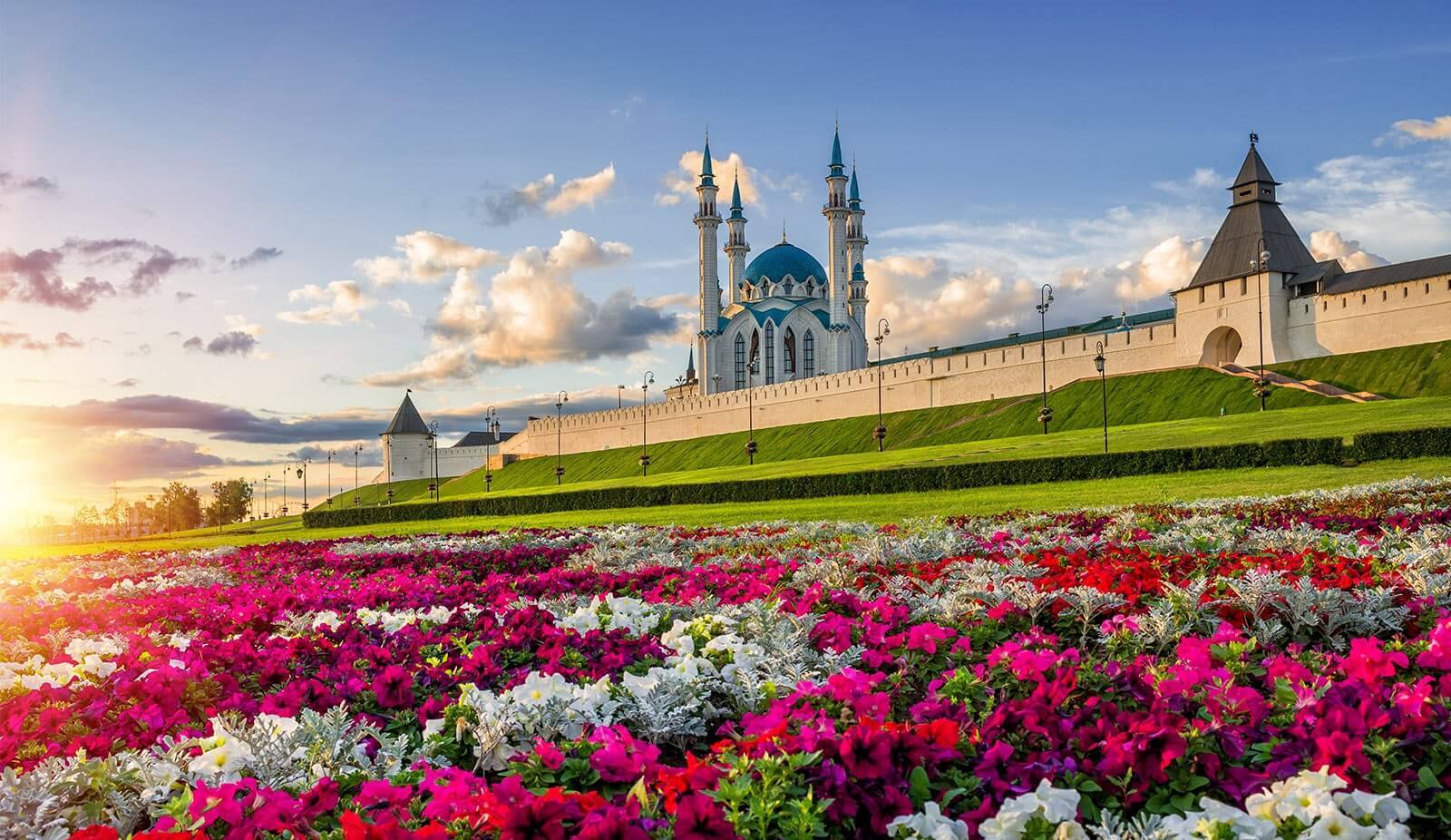Фон красивый города и цветов