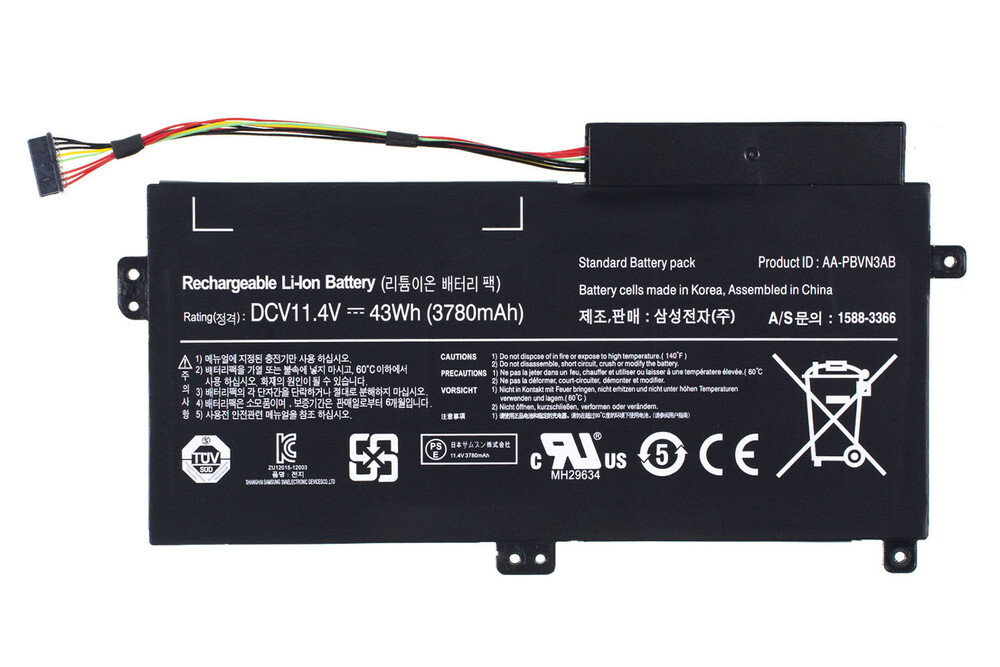 АккумуляторAA-PBVN3ABPremiumдляSamsungNP370R5E,NP450R5E,NP470R5E,NP510R5E/11,4V3780mAh43Wh