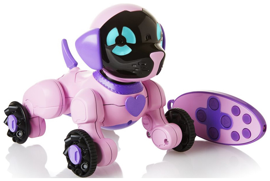 Робот WOWWEE собачка Чиппи. Робот WOWWEE Чиппи - голубой. Робот Чиппи розовый. Интерактивная игрушка робот WOWWEE Coji.