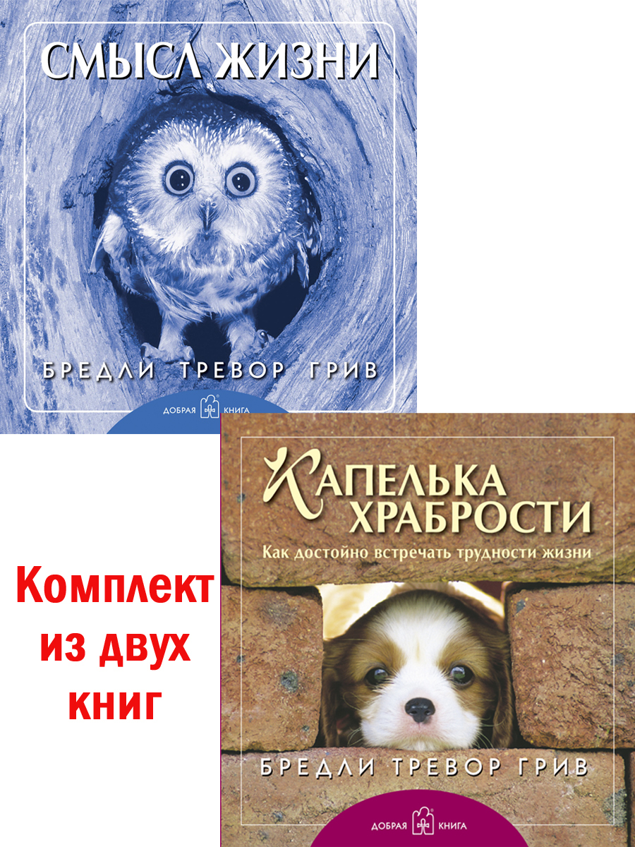 Комплект из 2 книг / Капелька храбрости + Смысл жизни (твёрдый переплёт) / Подарочные книги | Грив Бредли Тревор