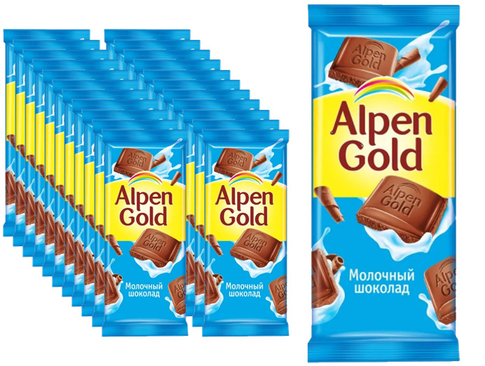 Молочный шоколад Alpen Gold Альпен голд, 85г х 22 шт — купить в ...