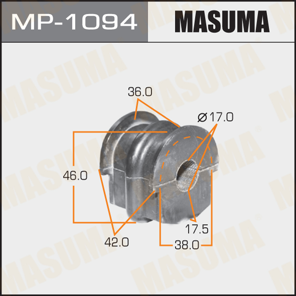 втулка стабилизатора nissan teana (j32) 08-14, murano (z51) 08-15 заднего masuma MASUMA MP-1094