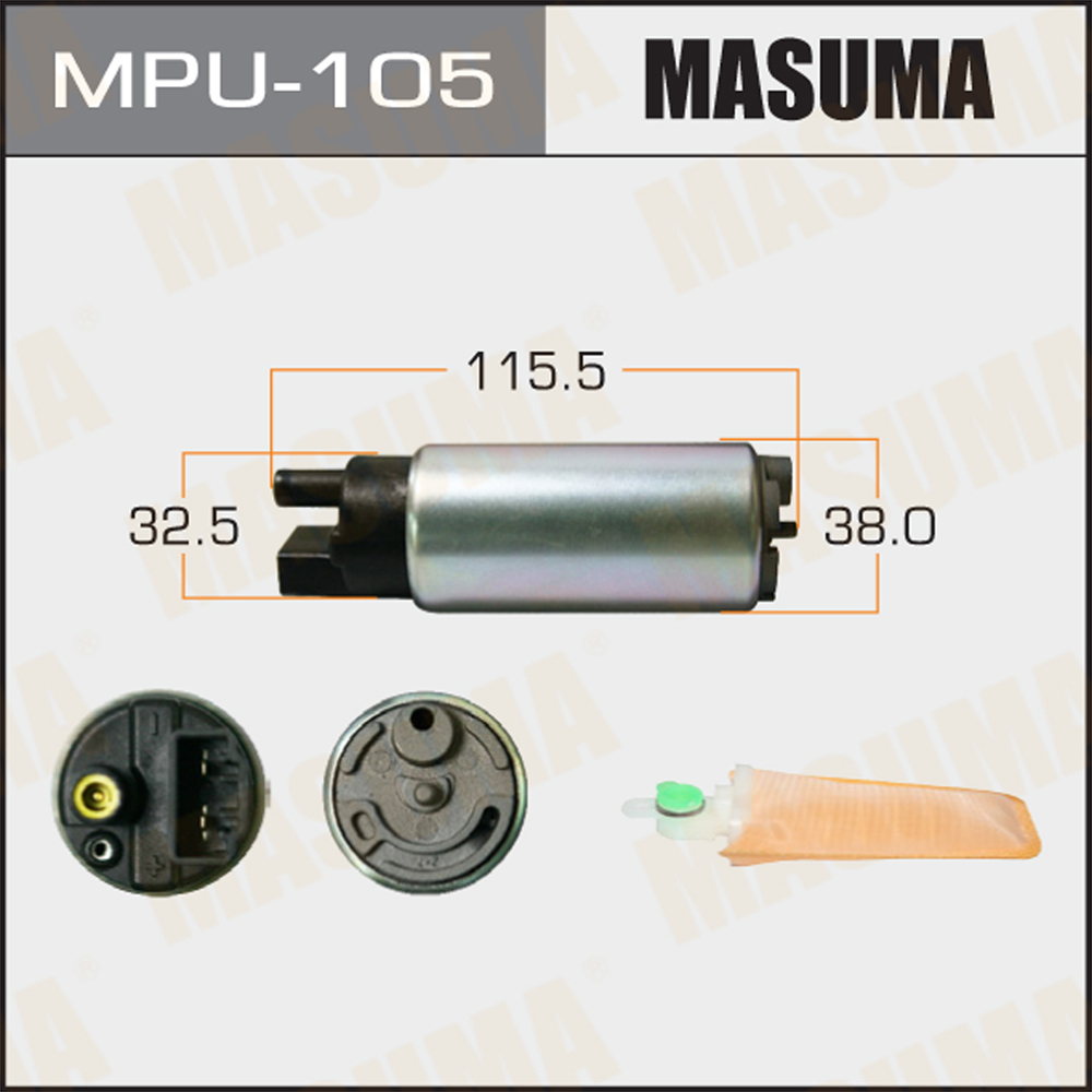 Насос топливный Toyota Avensis (T220) 97-03, Corolla 91-00, Land Cruiser 92-07 (+сетка MPU002) MASUM