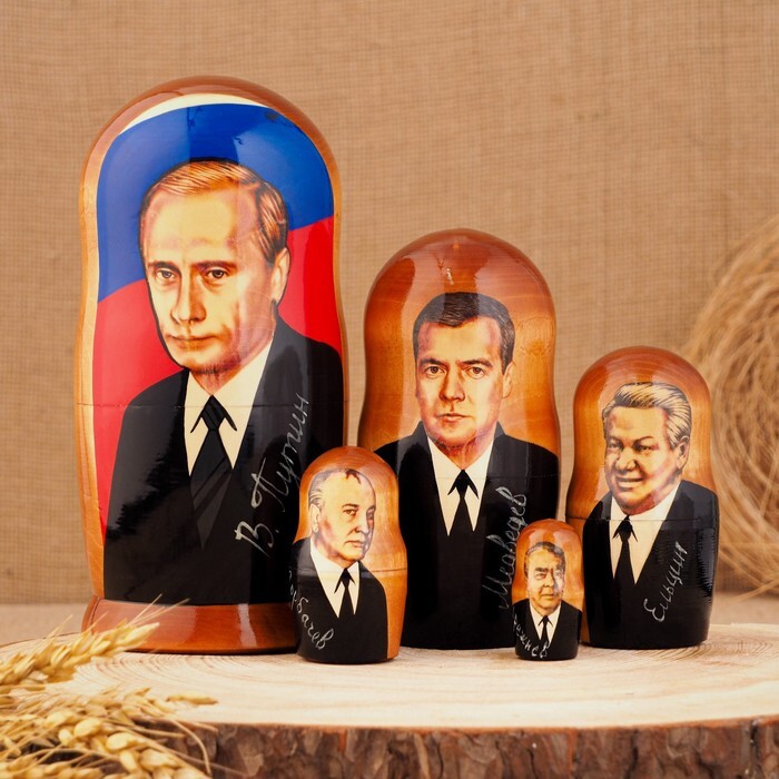 Матрешка Путин триколор 5 кукол, 17 см - купить по выгодной цене в ...