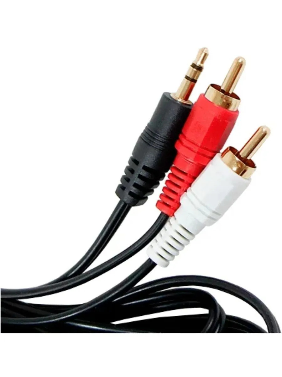 5 jack (m) - 2xrca (m), стерео, аудио, 1. 5mm - 3rca. 5 jack - 2хrca. кабель соединительный 3. 2xrca-m 3.