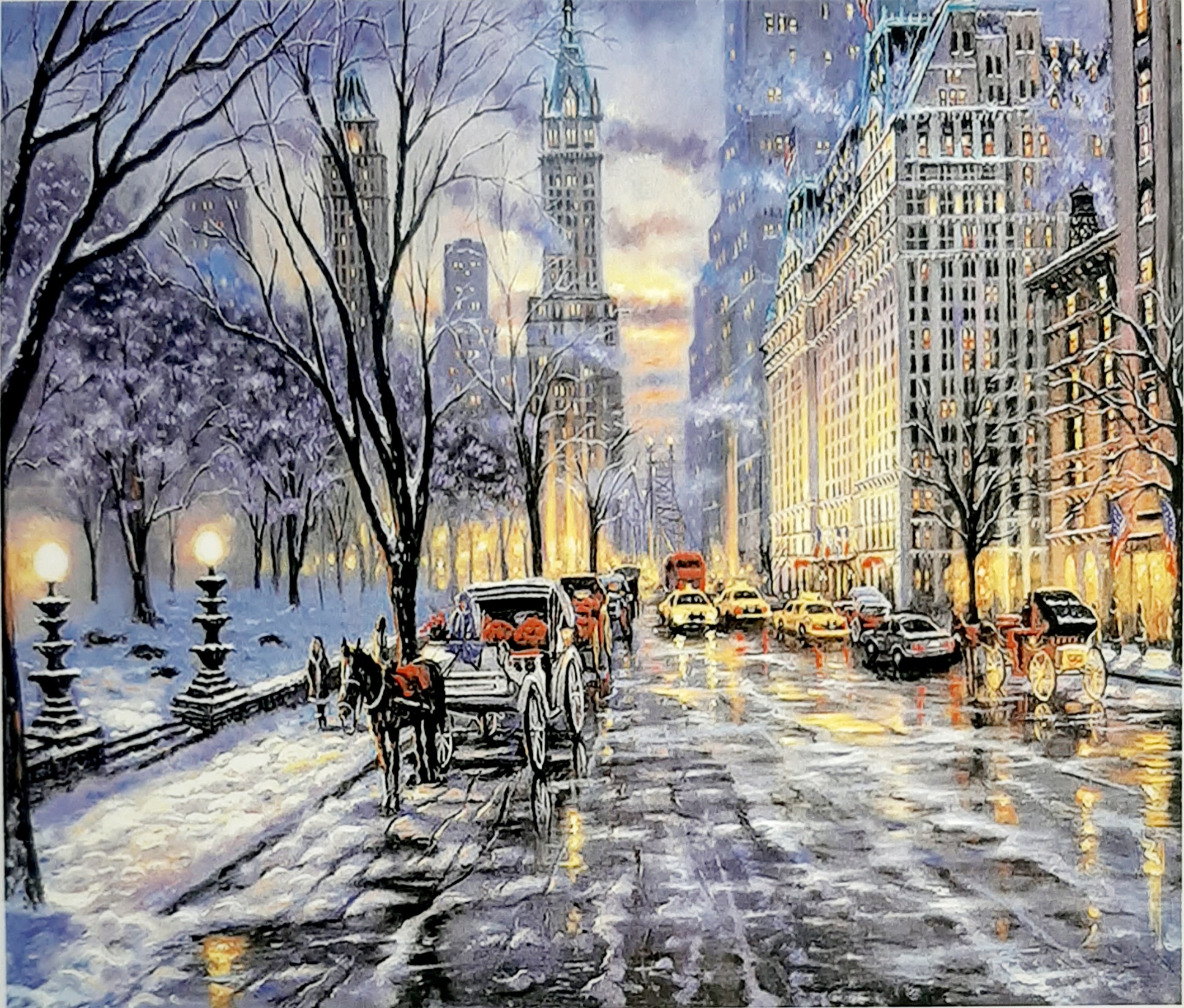 Роберт Генри картина снег в Нью-Йорке