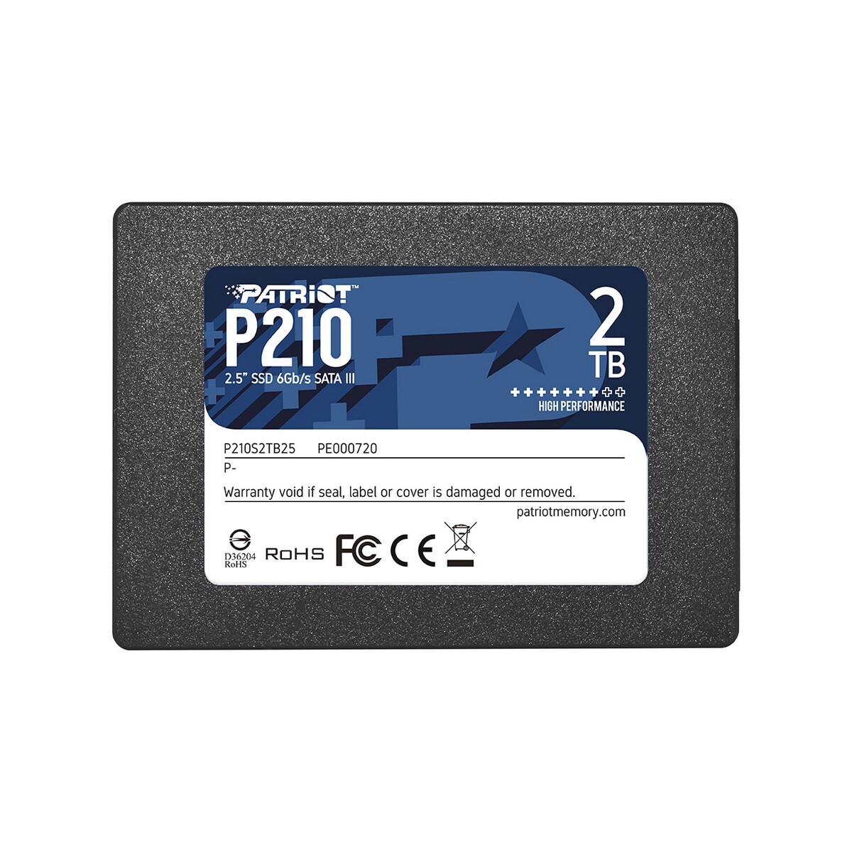 PatriotMemory2ТБВнутреннийSSD-дискP2102.5"SATA36.0Гбит/с(P210S2TB25)