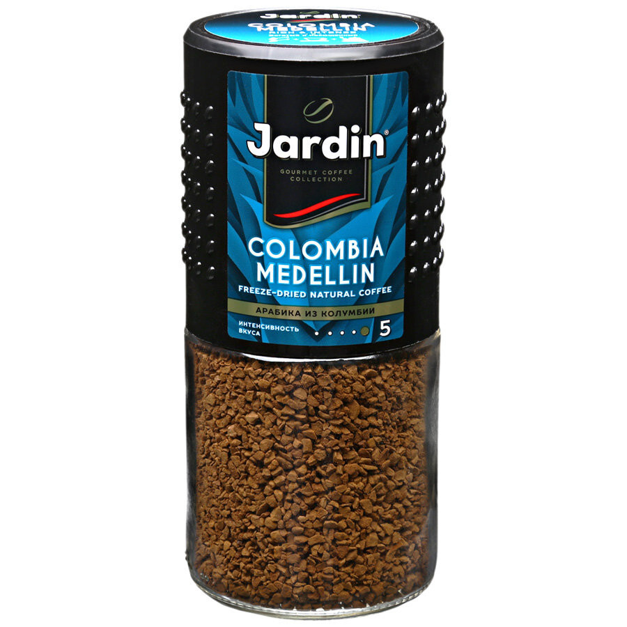 Банка кофе цена. Кофе Жардин Колумбия Меделлин 95 гр. Кофе Жардин Колумбия 95г ст/б. Кофе Jardin Colombia Medellin растворимый 95 г. Кофе "Жардин Колумбия " стекло 95 гр.
