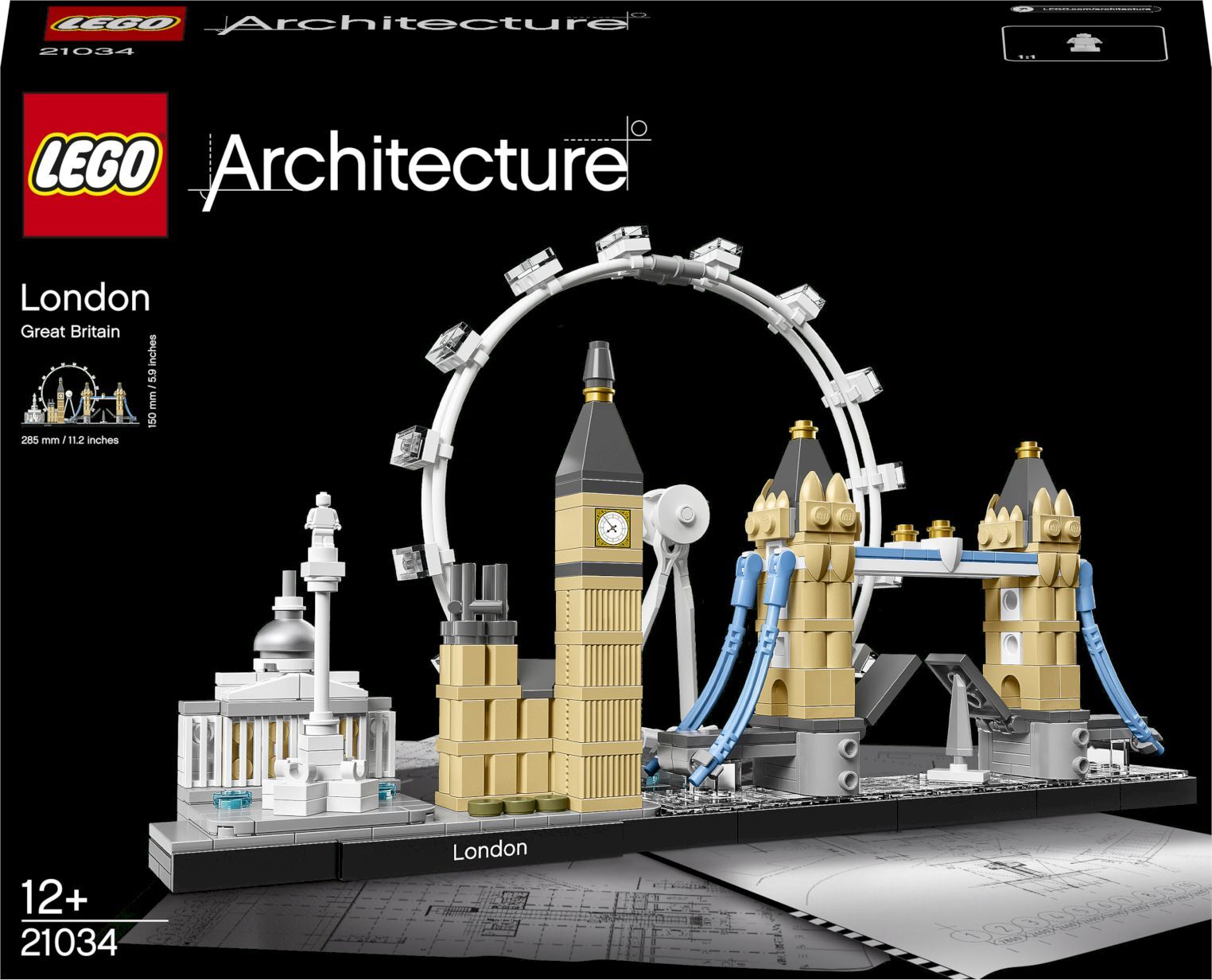 Конструктор LEGO Architecture Лондон, 468 деталей, 12+, 21034 - купить с  доставкой по выгодным ценам в интернет-магазине OZON (221267937)