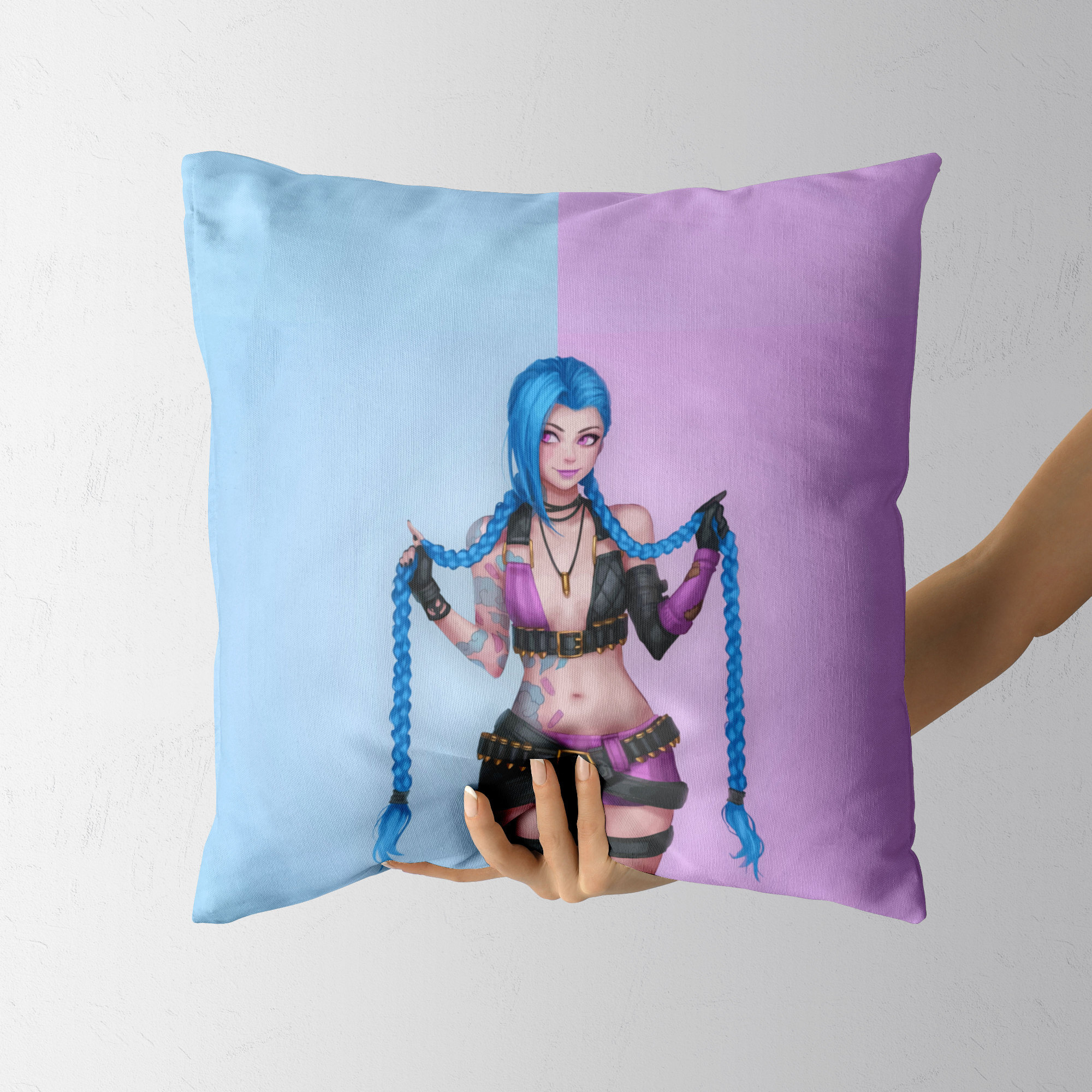 Подушка с Джинкс. Подушка с Jinx. Black Cat Jinx Pillow.