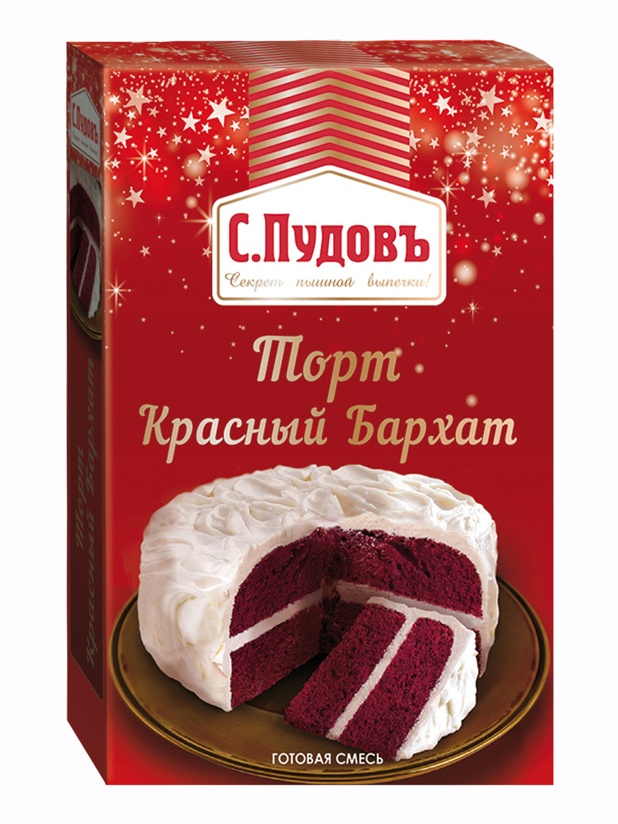 С.Пудовъ Торт Красный бархат готовая смесь, 400 г. - купить с доставкой по  выгодным ценам в интернет-магазине OZON (496495465)