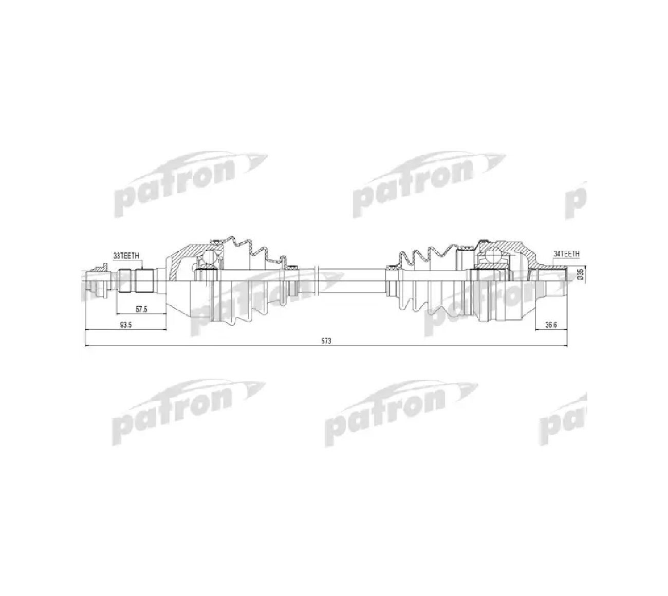 PATRON Полуось, арт. PDS0422