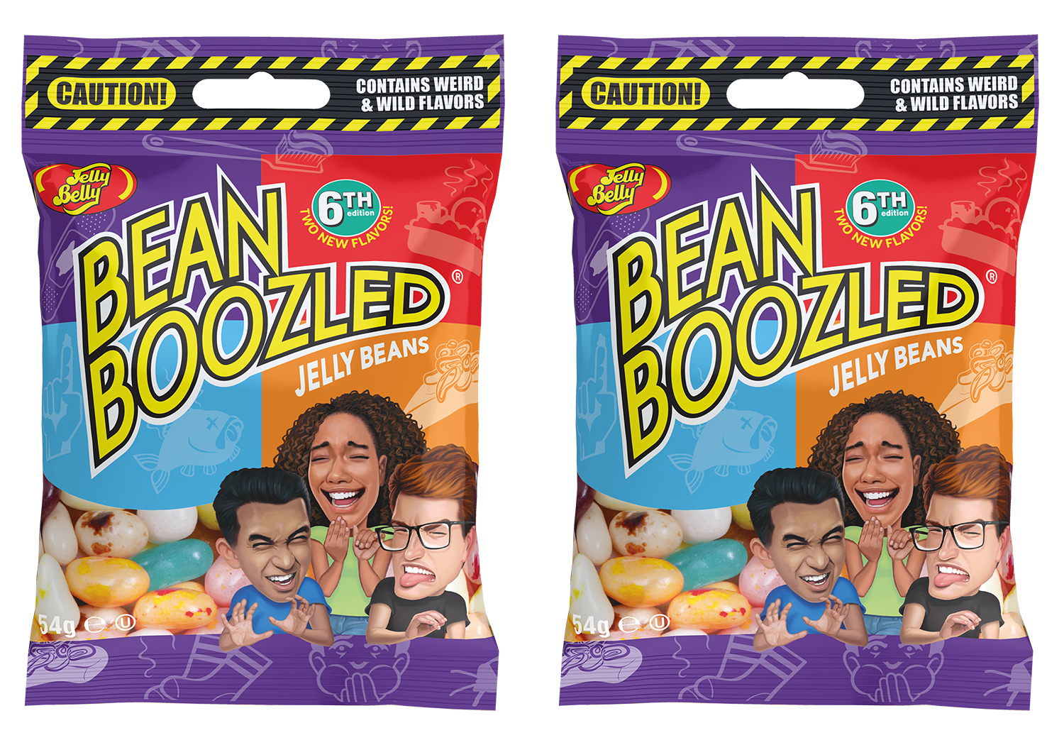 Драже жевательное Jelly Belly ассорти Bean Boozled 6 версия 54 гр 2 шт.