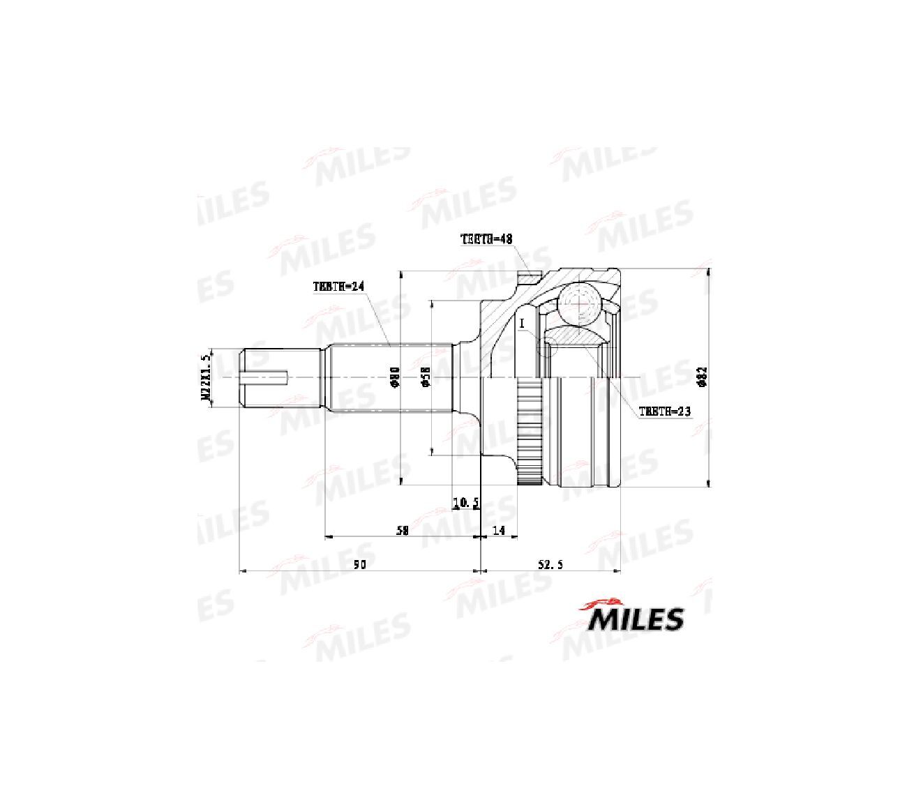 ШРУС TOYOTA YARIS I/VERSO 1.3-1.5 VVTI 1999-2005 наружный +ABS - Шарнирный комплект, приводной вал TOYOTA YARIS I/VERSO 1.3-1.5 VVTI 1999-2005