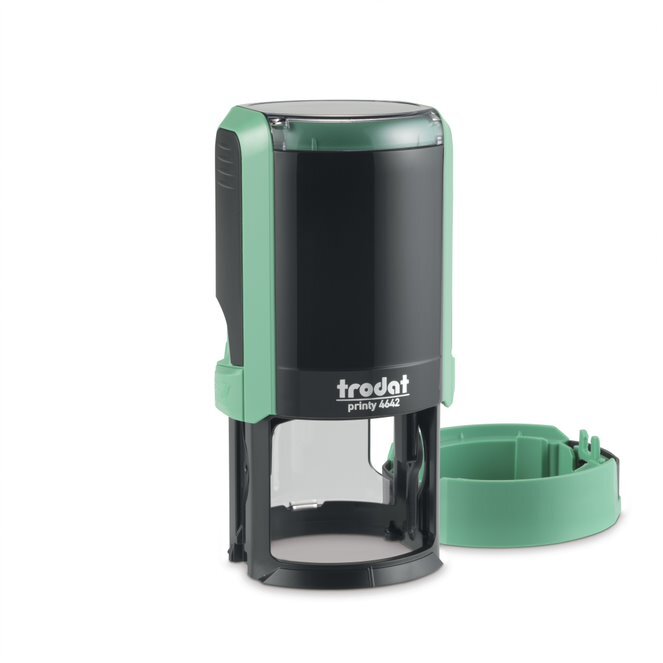 Оснастка для печатей, оттиск D42 мм, синий, Trodat 4642 Printy NEW, корпус Мята,новая крышка