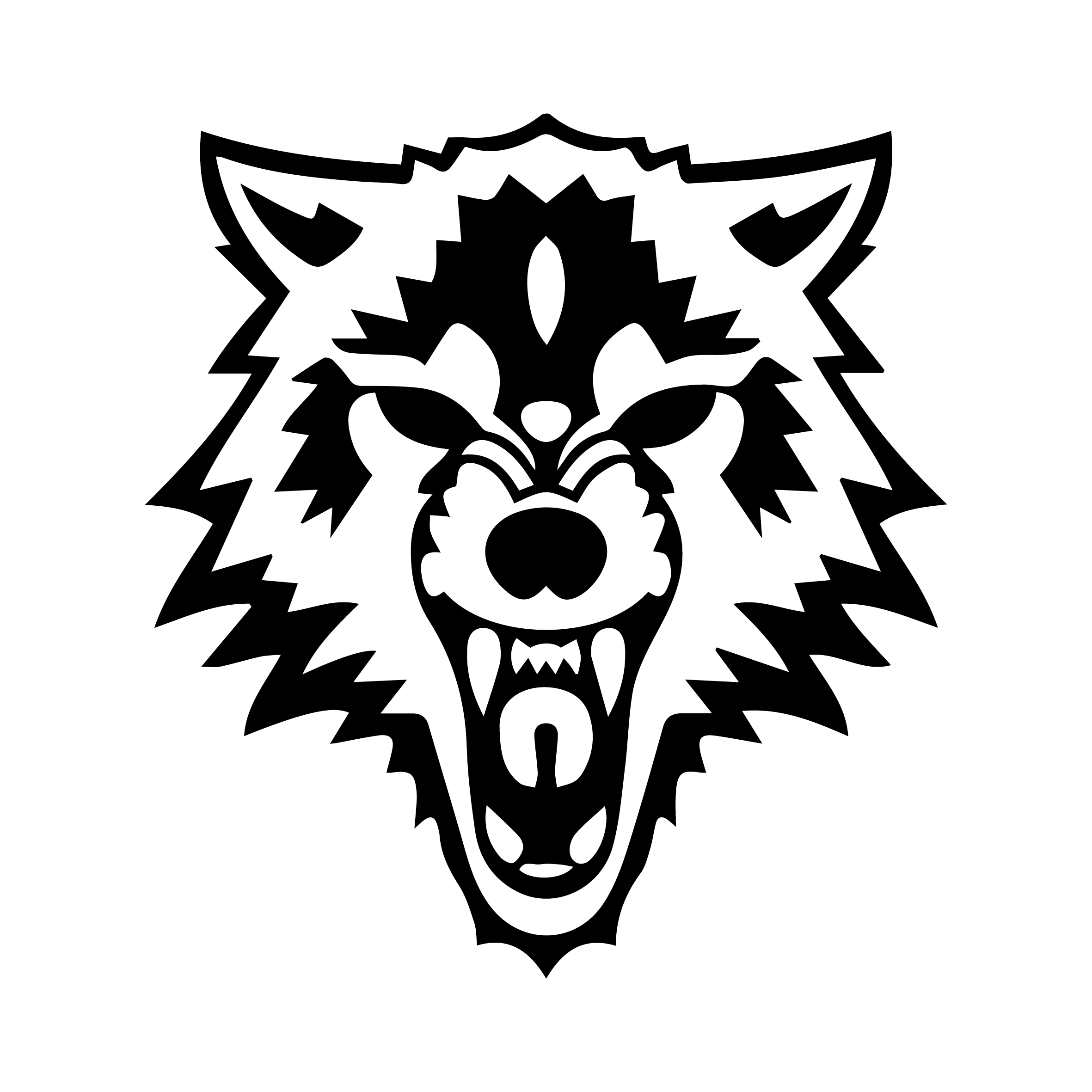 Злые красивые с эффектами лого волка