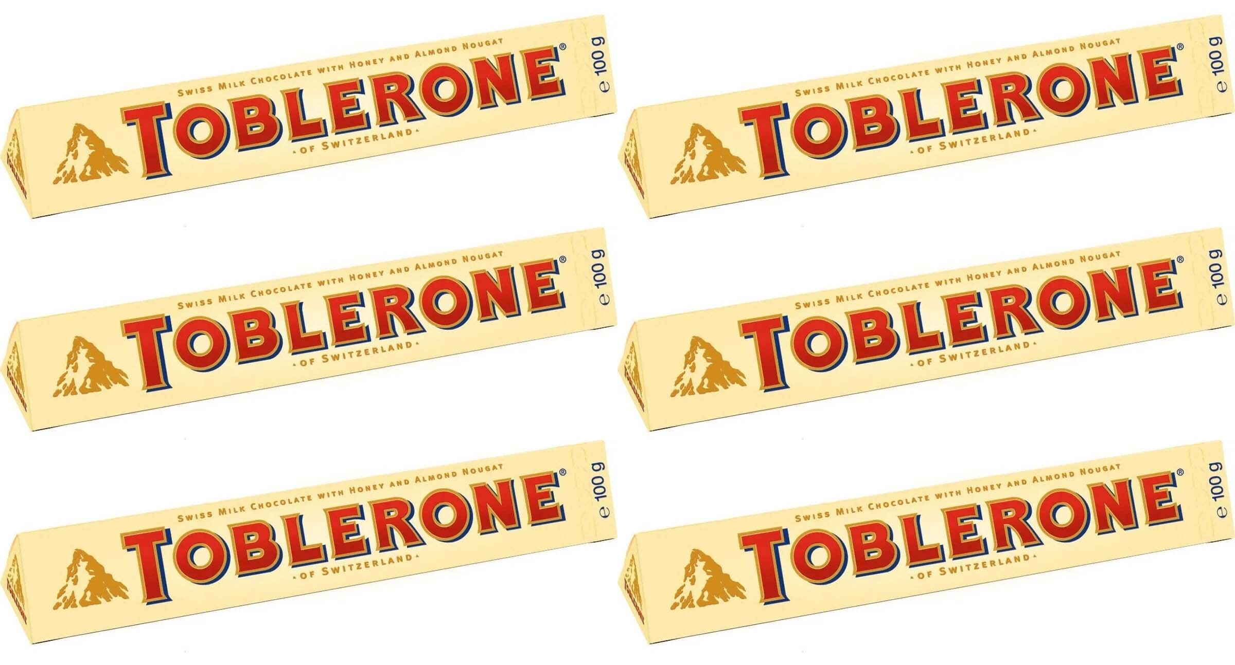 TOBLERONE шоколад молочный 100 гр, 6шт